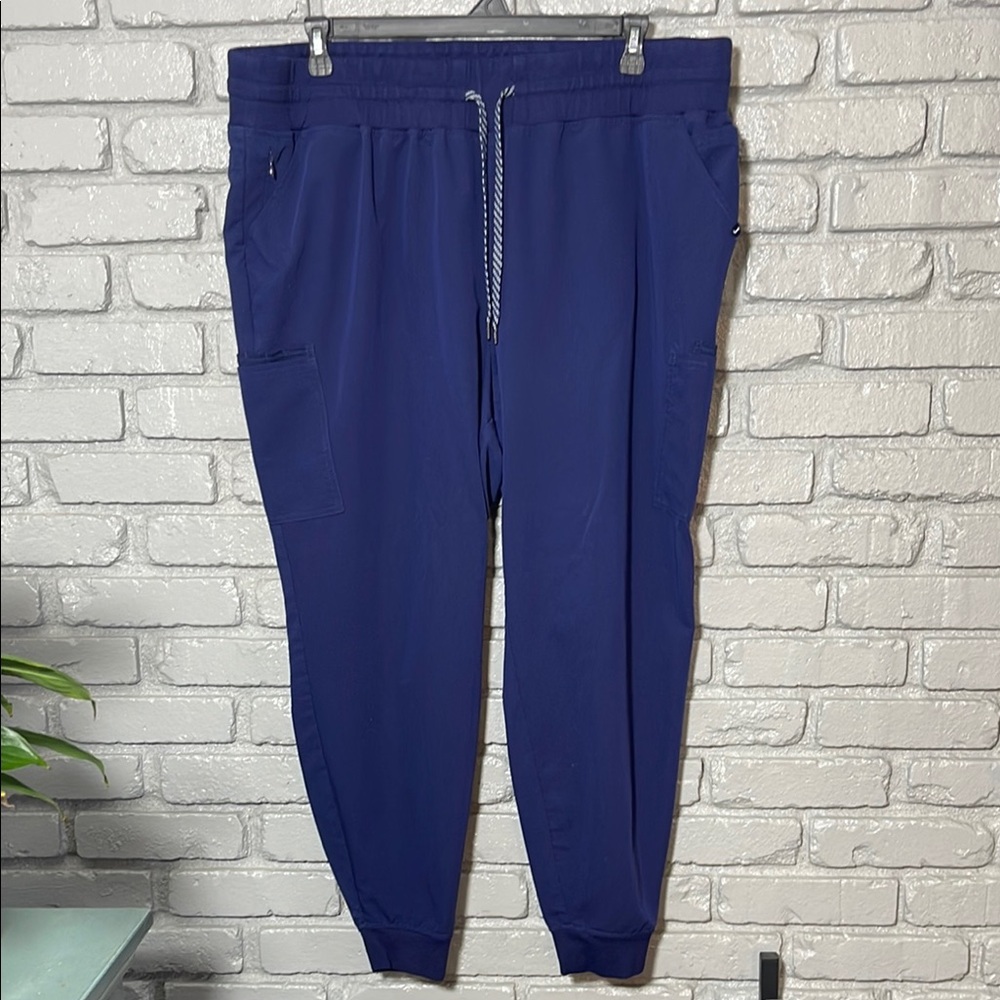 Jaanuu Navy Jogger Scrub Pants